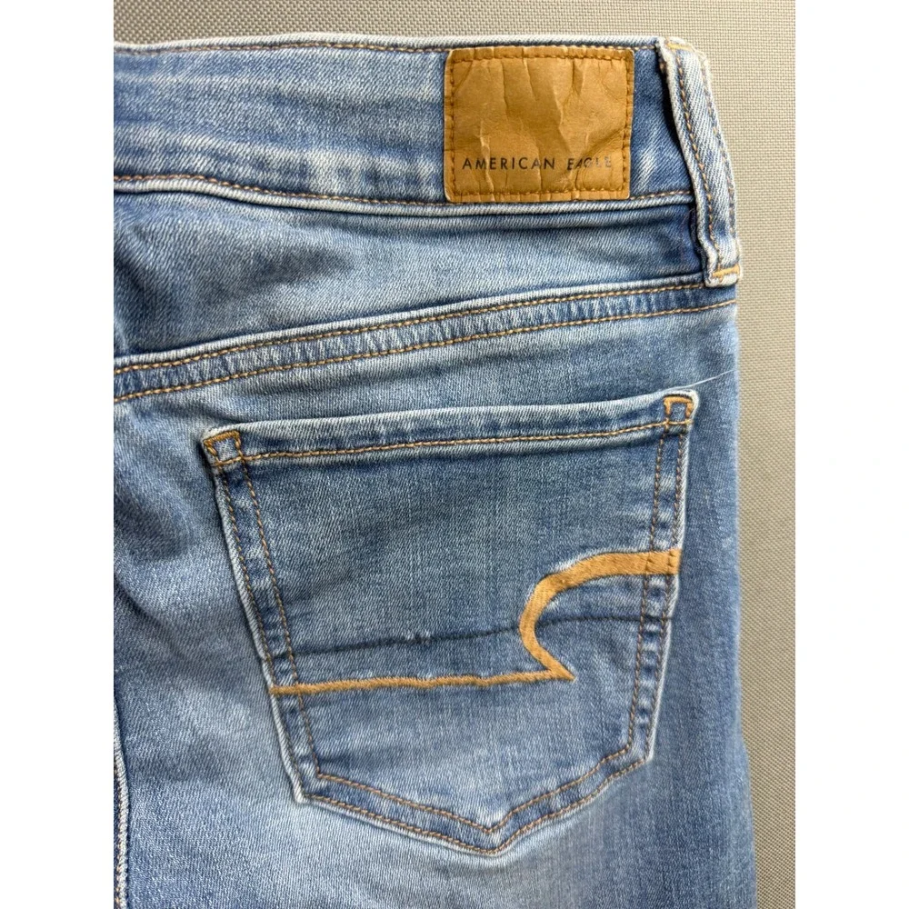 American Eagle Skinny Jeans‎ Womens Blue Light Wash Stretch 25x31